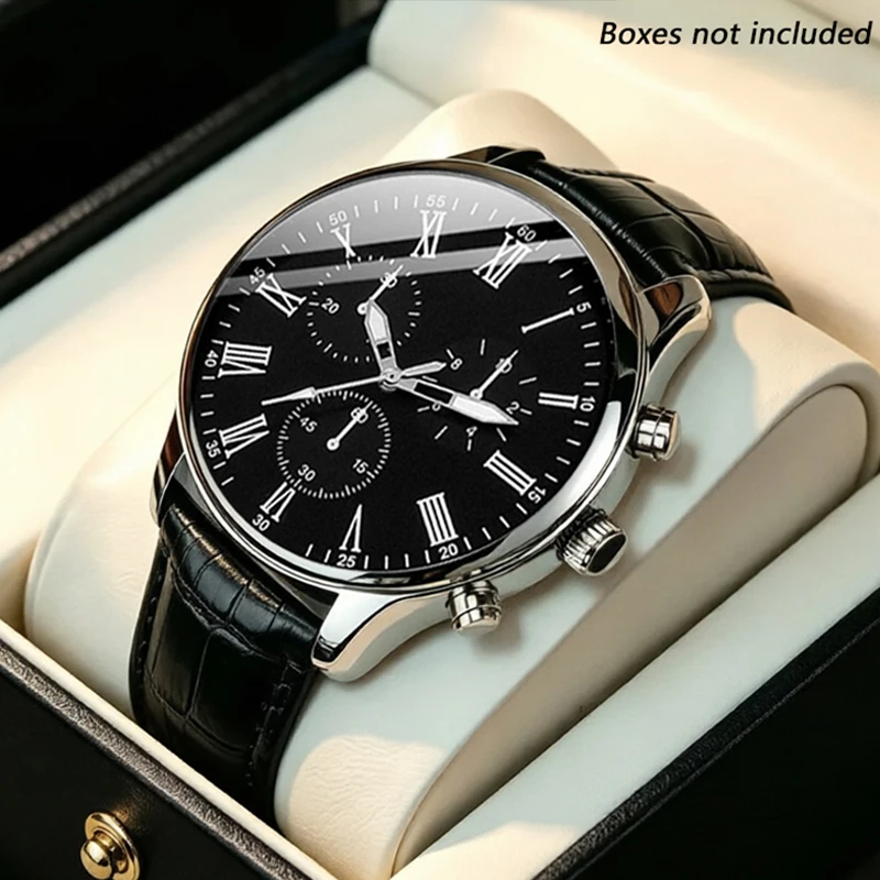 High Quality Men's Luxury Fashion Quartz Watch Men's Round Business Student Sports Watch