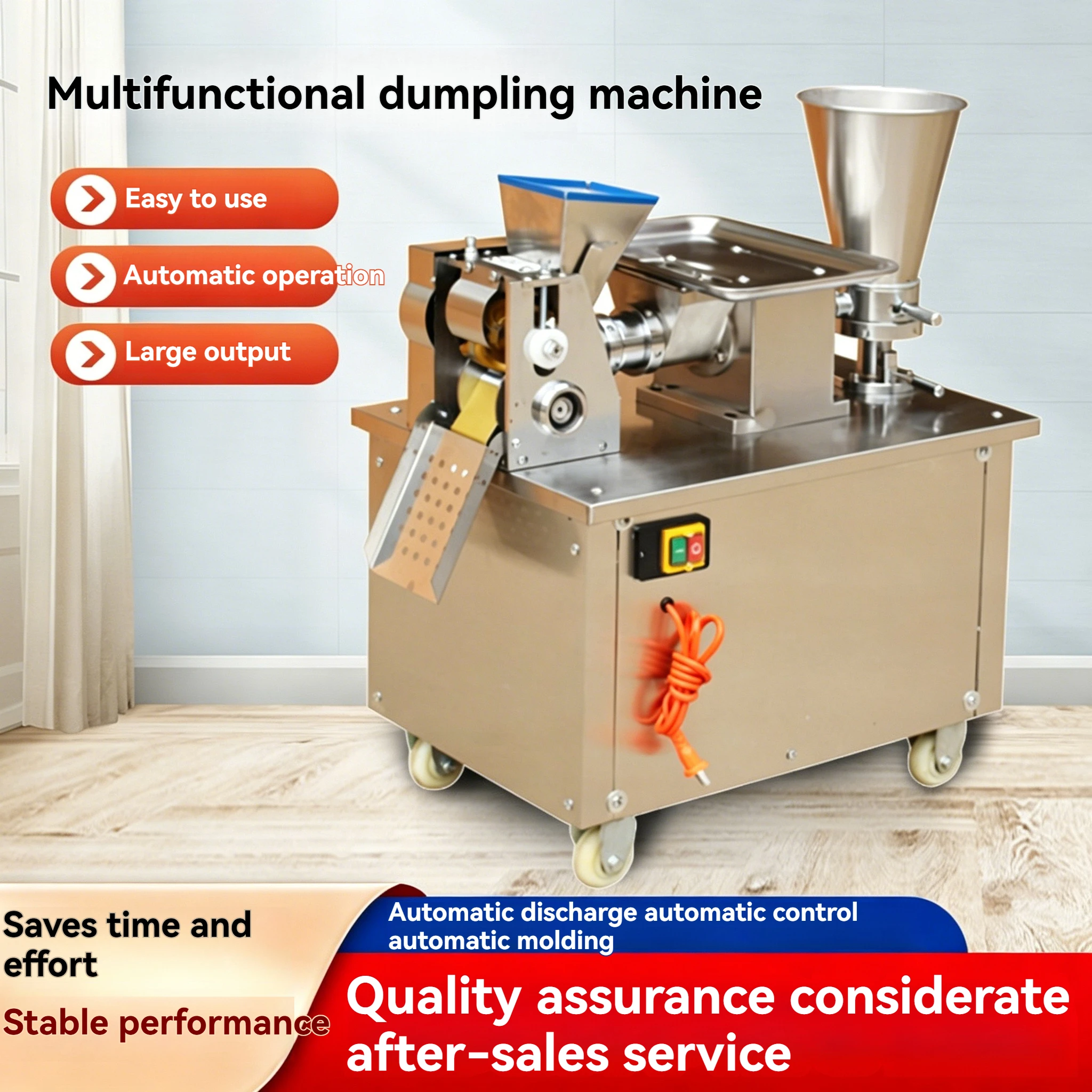 

Multifunctional Automatic Dumpling Machine Stainless Steel Small Commercial Jiaozi Maker Imitation Handmade Style