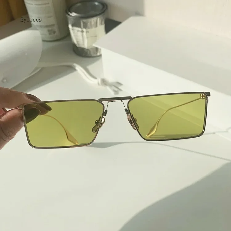 

Classic Metal Punk Square Sunglasses Men Women Retro Double Bridges Fashion Woman Polygon Sunglasses Trendy Vintage Shades UV400