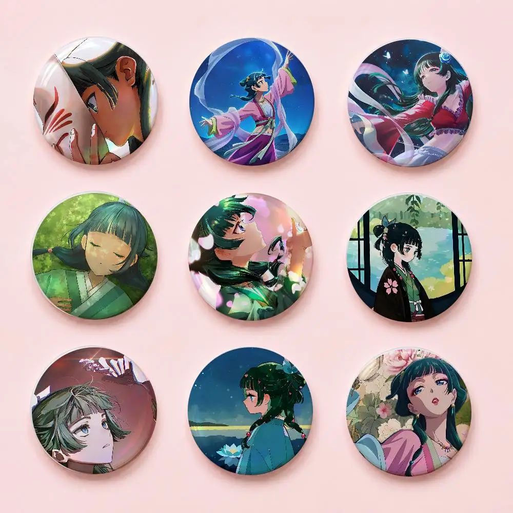 Maos-e-maos-e- Cute Cool Round Pin Badge Set For Anime Game Music Cartoon Fans Backpack Denim Jacket Hat Decoration
