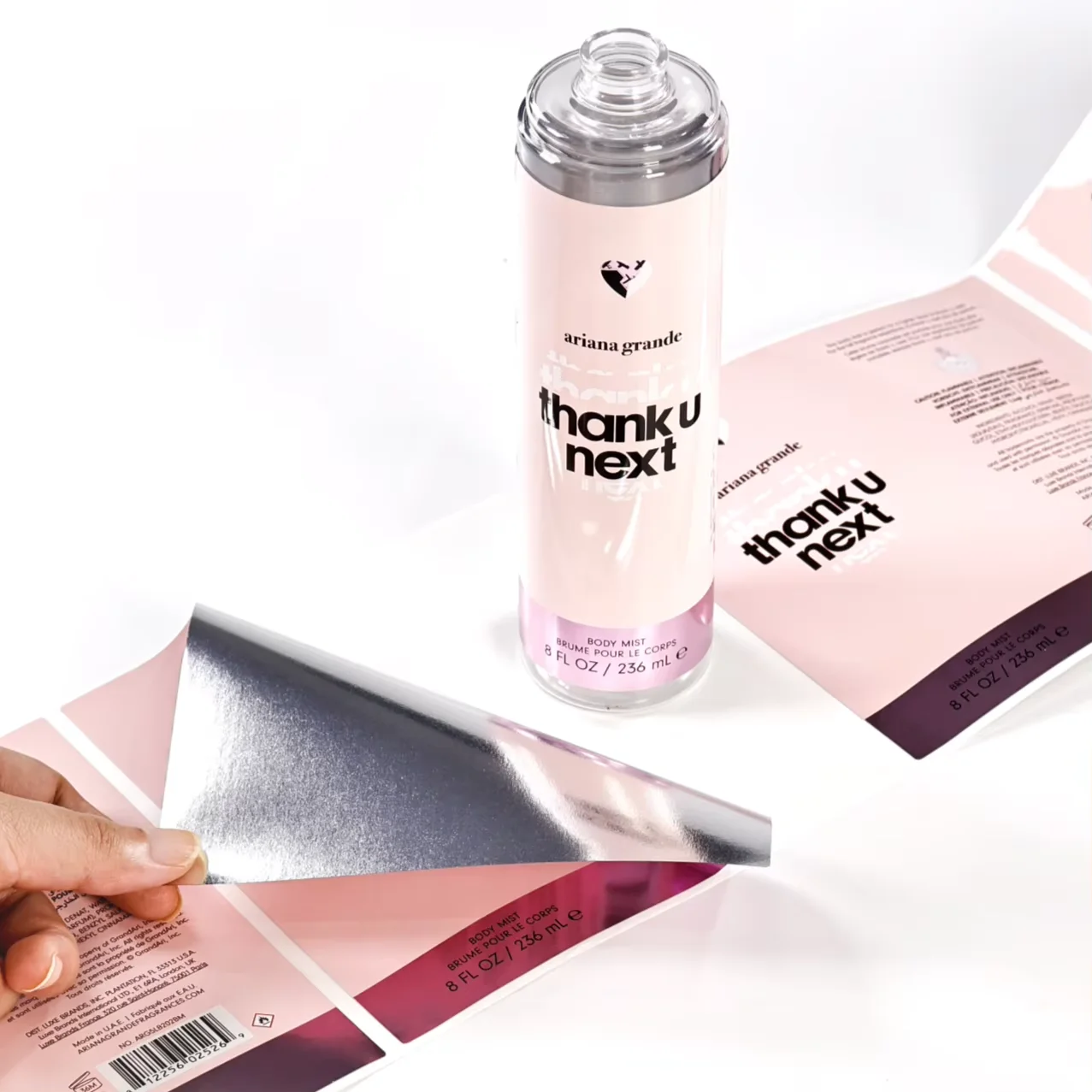 Custom Cosmetic Bottle Labels｜Cold Foil｜Spot UV｜Waterproof Packaging Stickers