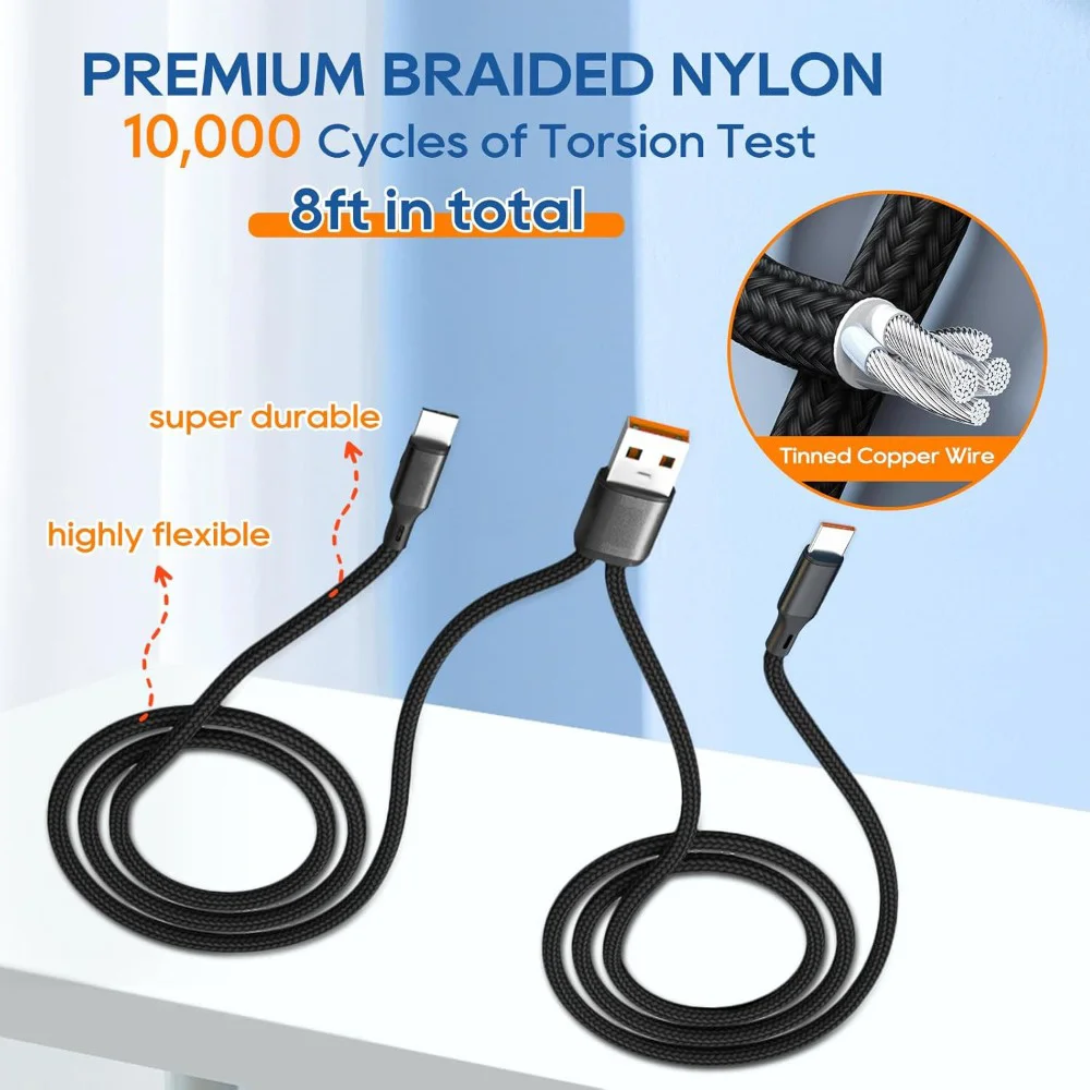 USB 2.0 Type-A Male 2 In 1 Double Type C Cable DC 5V 2.5A For Type-c 2 in 1 Charging Cable Double USB C Cable Phone Charge Cord