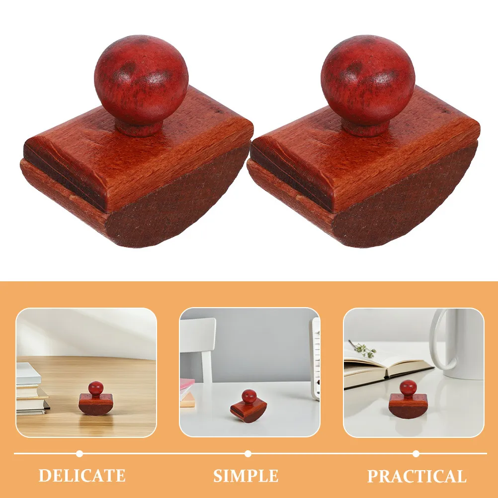 2Pcs Ink Absorber Rocker Swing Wooden Blotter Vintage Style Desktop Quick Drying Ink Absorbing Pad Wooden Swing Blotter