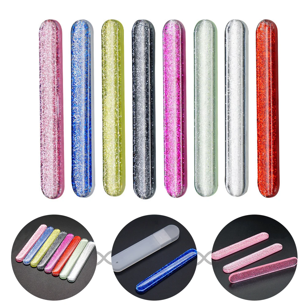 ตะไบเล็บแก้ว 8 ชิ้น เครื่องมือขัดเงา ตะไบเล็บมือ ตะไบเล็บปลอม ตะไบนาโนสำหรับต่อเล็บ