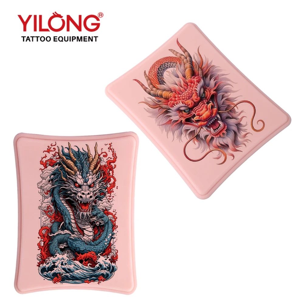 

Double-layer Silicone Tattoo Practice Skin Soft Realistic Fake Skin for Beginners Tattoo Training Heart/Shield/Square Shape
