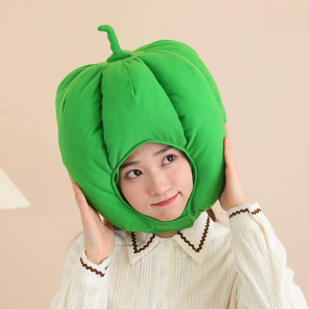 

Pepper Hat Soft Stuffed Headgear For Halloween Party Costume Cosplay Festival Wear Decorative Carnival Prop