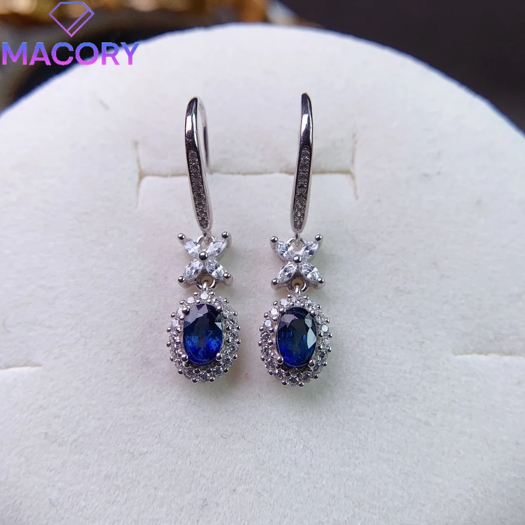 

Luxury sapphire earrings silver 925 women's fashion 2024 fashion earrings luxury designer jewelry replica jewelry.