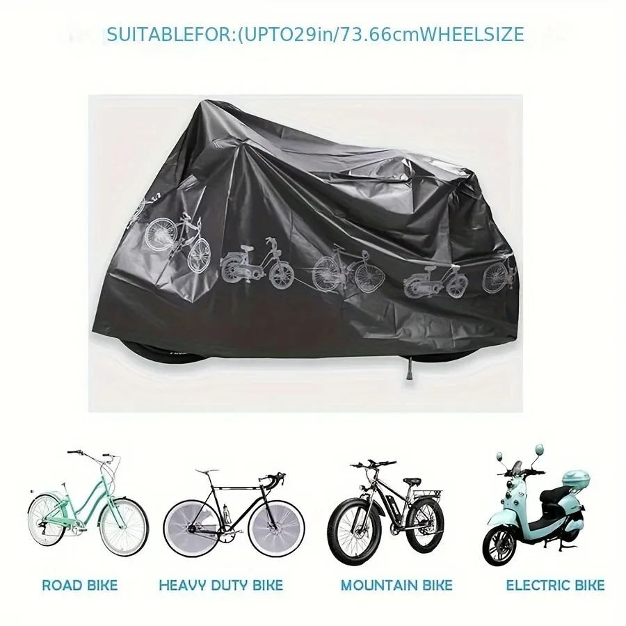 

New Bike Cover Fits Bicycles Motorcycles up to 150kg Durable & Waterproof Bicycle Accessories Versatile PE Protective Film