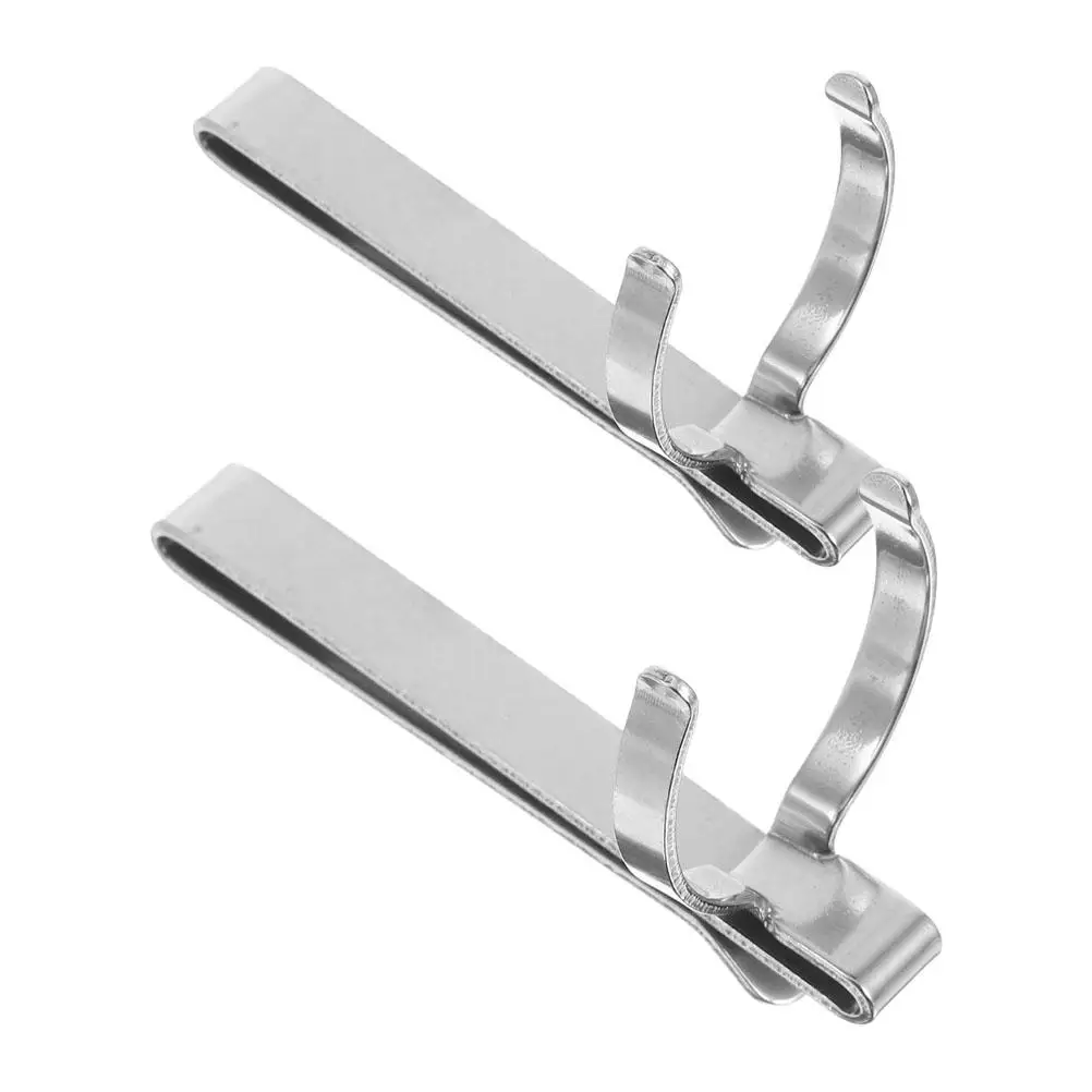 

2pcs Flashlight Metal Clip Stainless Steel Belt Holder Lightweight Outdoor Work Home Use Flashlight Waist Clips Pocket Bracket
