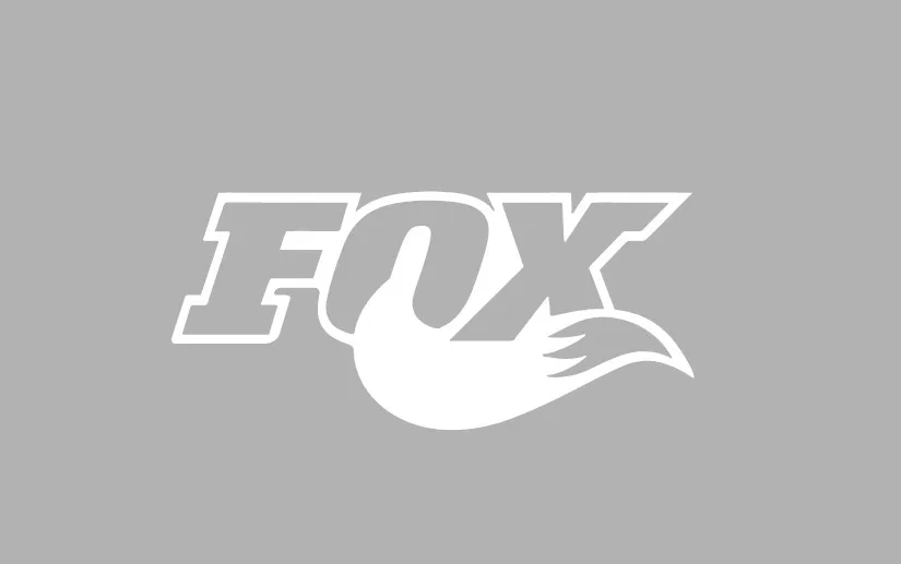 قطعة واحدة من ملصقات Fox Shocks Motocross MX من الفينيل مقطوعة بالقالب - شارات مقاومة للماء، ديكور خارجي متين للسيارات وركوب الدراجات