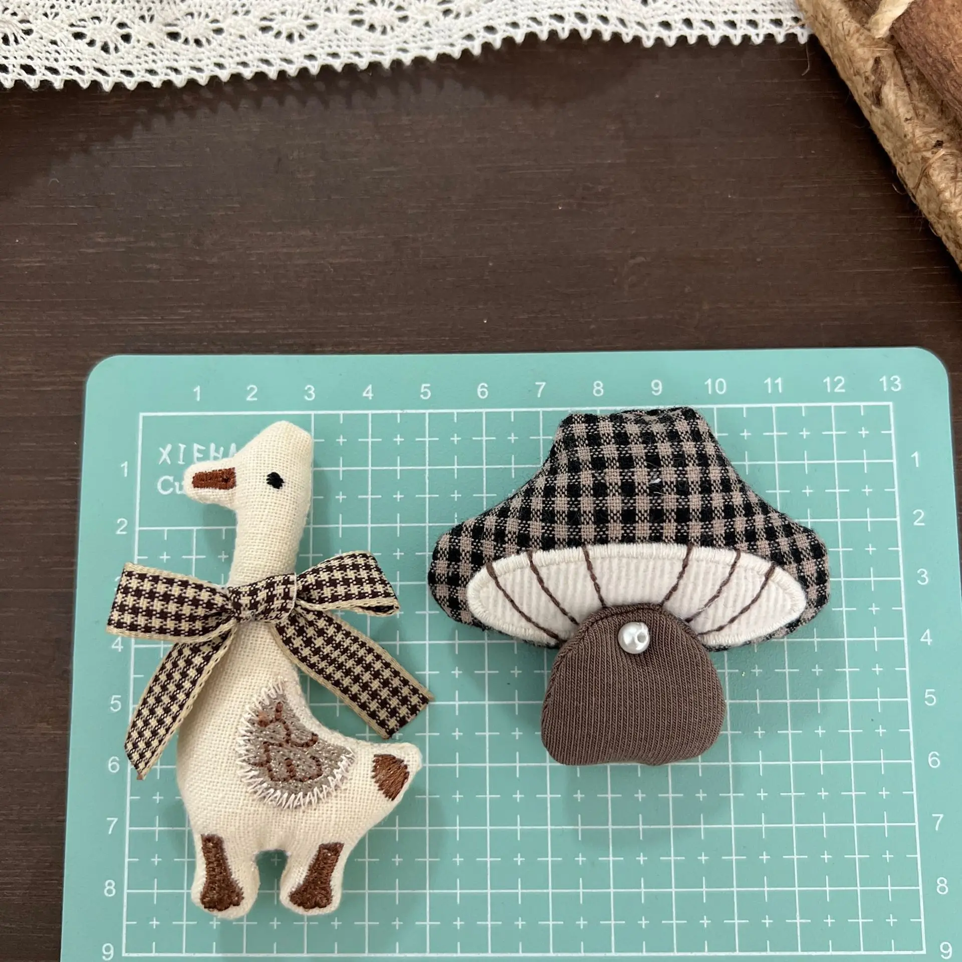 Upgraded Fabric Animal Mushroom Pin for DIY Shoes Hair Accessory Eco Friendly Non Toxic Soft Touch