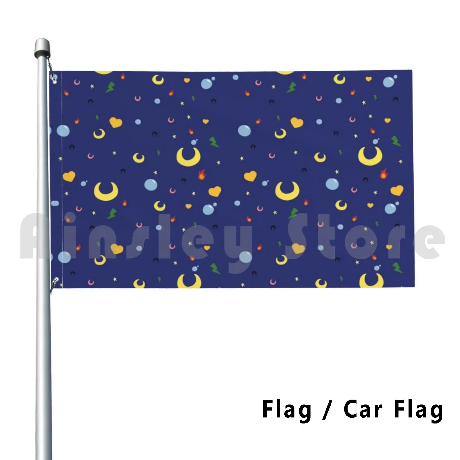 Flag Car Flag Sailor Guardians Pattern Hat Jupiter Venus Usagi Tsukino Serena Williams