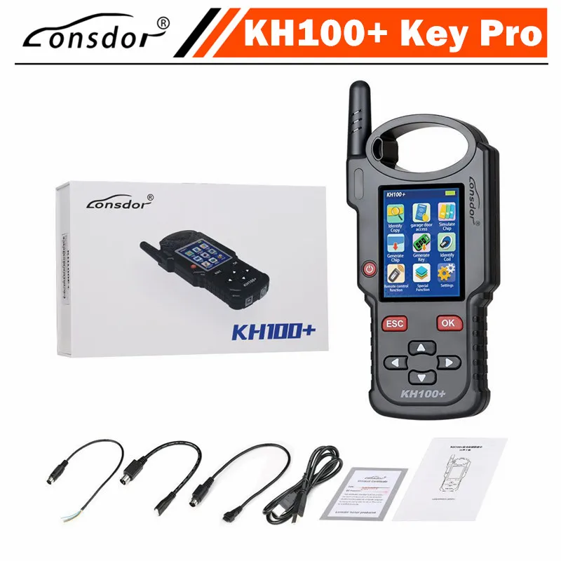 LONSDOR KH100+ Remote Key Programmer Latest Handheld Device Update Version of KH100