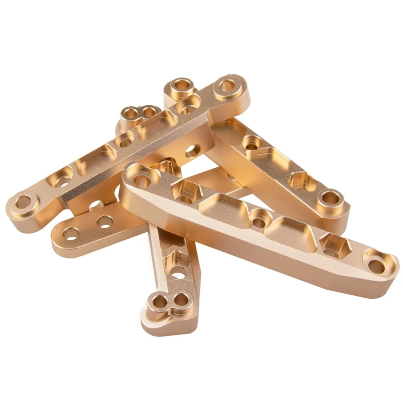 ABUM-Código de brazo de suspensión inferior de Metal para 1/8 FS Racing ATOM 6S RC accesorios de repuesto de actualización de coche dorado