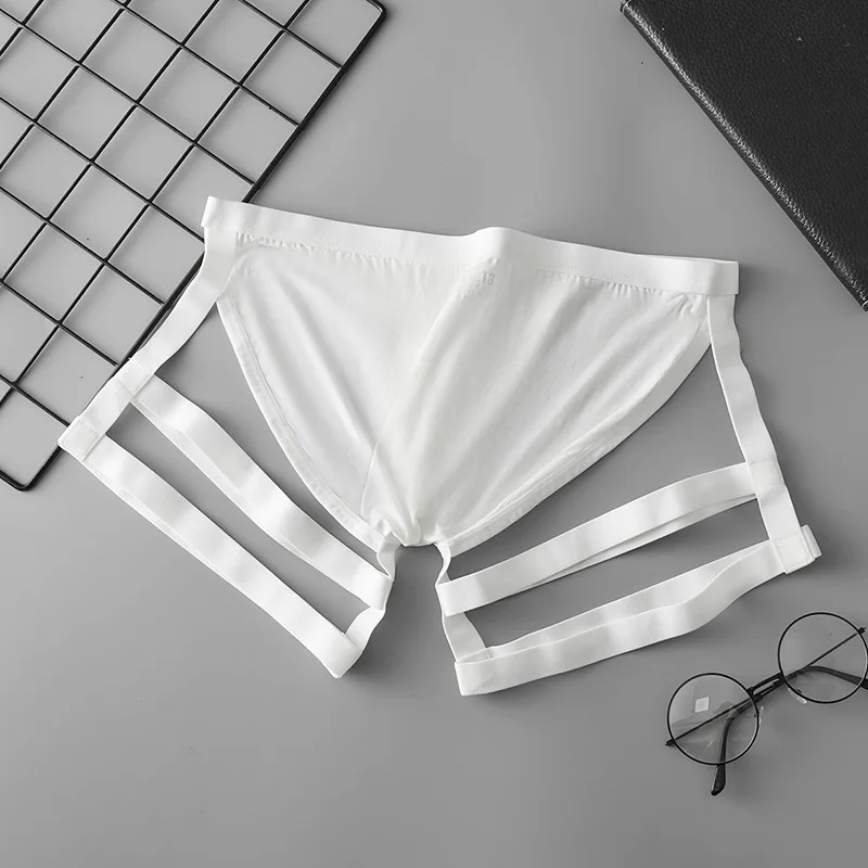 Men's underwear low waist sexy U convex tie triangle pants summer thin section