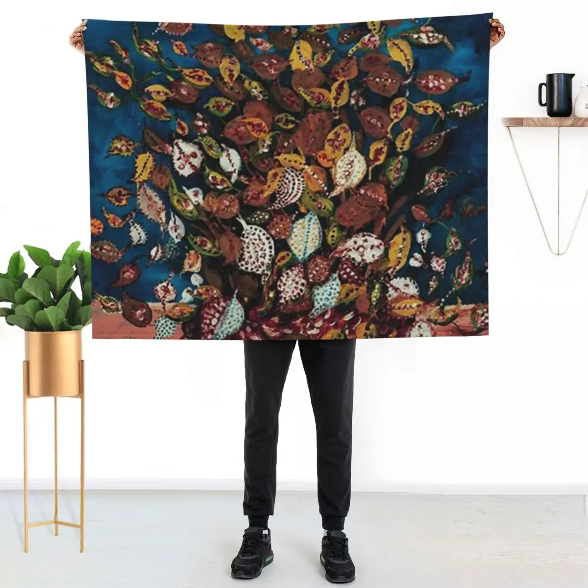 

Le Bouquet de Feuilles - Seraphine Louis - Favourite Artists Collection Throw Blanket