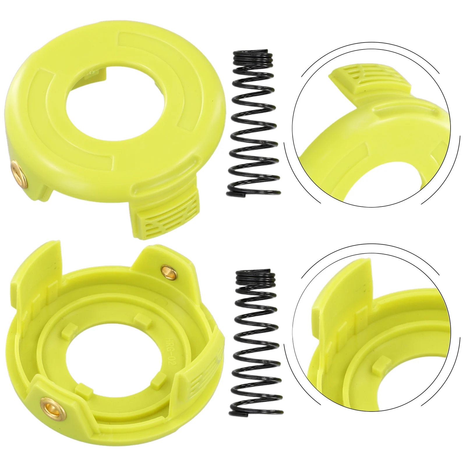 For RAC118 Spool Cover Spring For RLT3525S Lawn Mover Plastic Replacement Spool Cap High Quality Brand New For