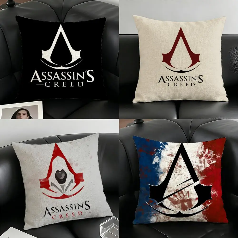 A-Assassin's Creed MOIVE Pillow Case Linen Pillow Covers Cover For Couch Living Room Bench Patio Floor Linen Home Decor