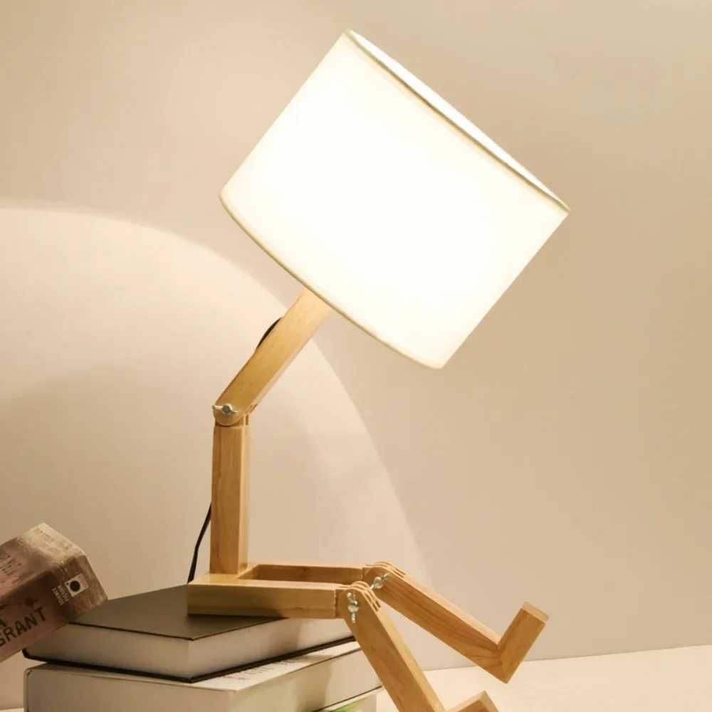 Adjustable Little Man Shape Table Lamp Reading Light Hotel Restaurant Home Nordic Minimalist Simple Living Room Table Lamp