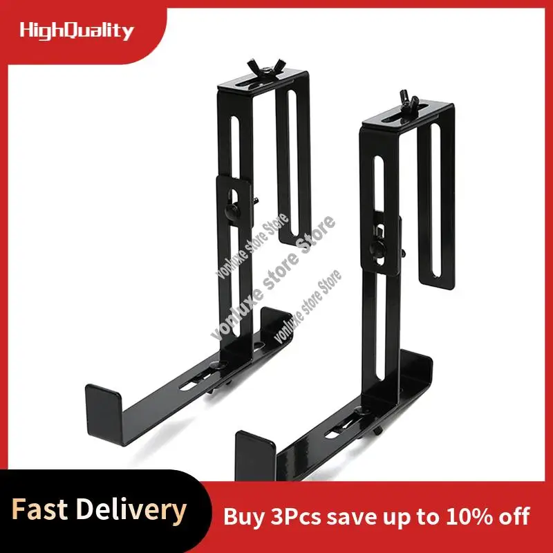 2個-バルコニー手すり吊り下げ植木鉢フック-プランターハンガー-調節可能なホルダー-壁掛けポット-屋外用メタルブラケット-ホット