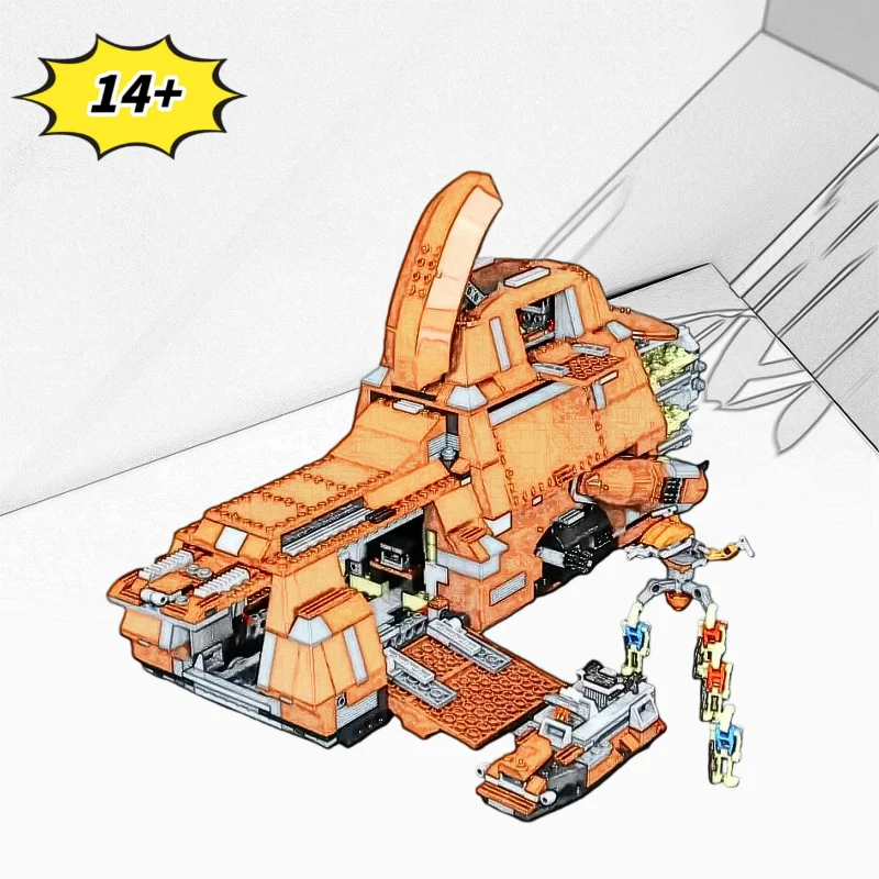 

1326PCS Trade Federation MTT Buildng Blocks Military Transport Vehicle Model Bricks MOC-7662 Toys Kids Christmas Birthday Gifts