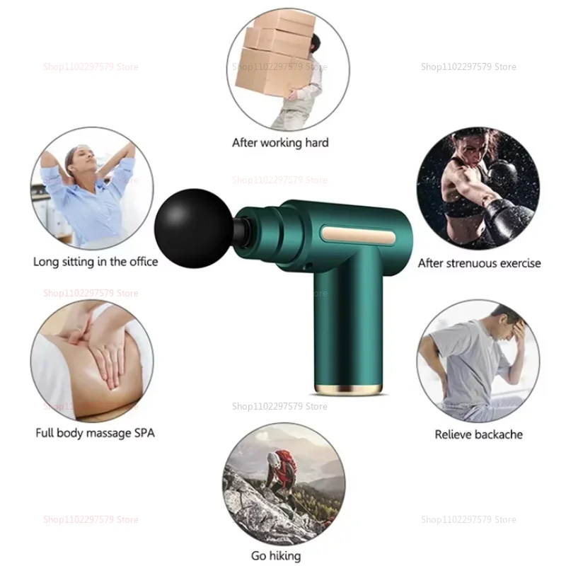 Deep Muscle Activity Electric Shock Massage Gun Neck Waist and Back Exclusive Physical Therapy Tool for Fitness Muscle Recovery