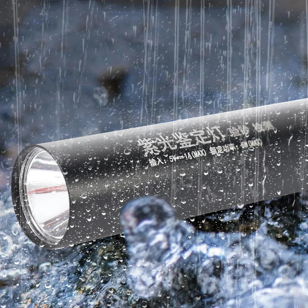 395NM UV Flashlight Zoomable Blacklight USB Rechargeable UV Light Ultraviolet Flashlight for Pet Urine Detection Curing Lighting