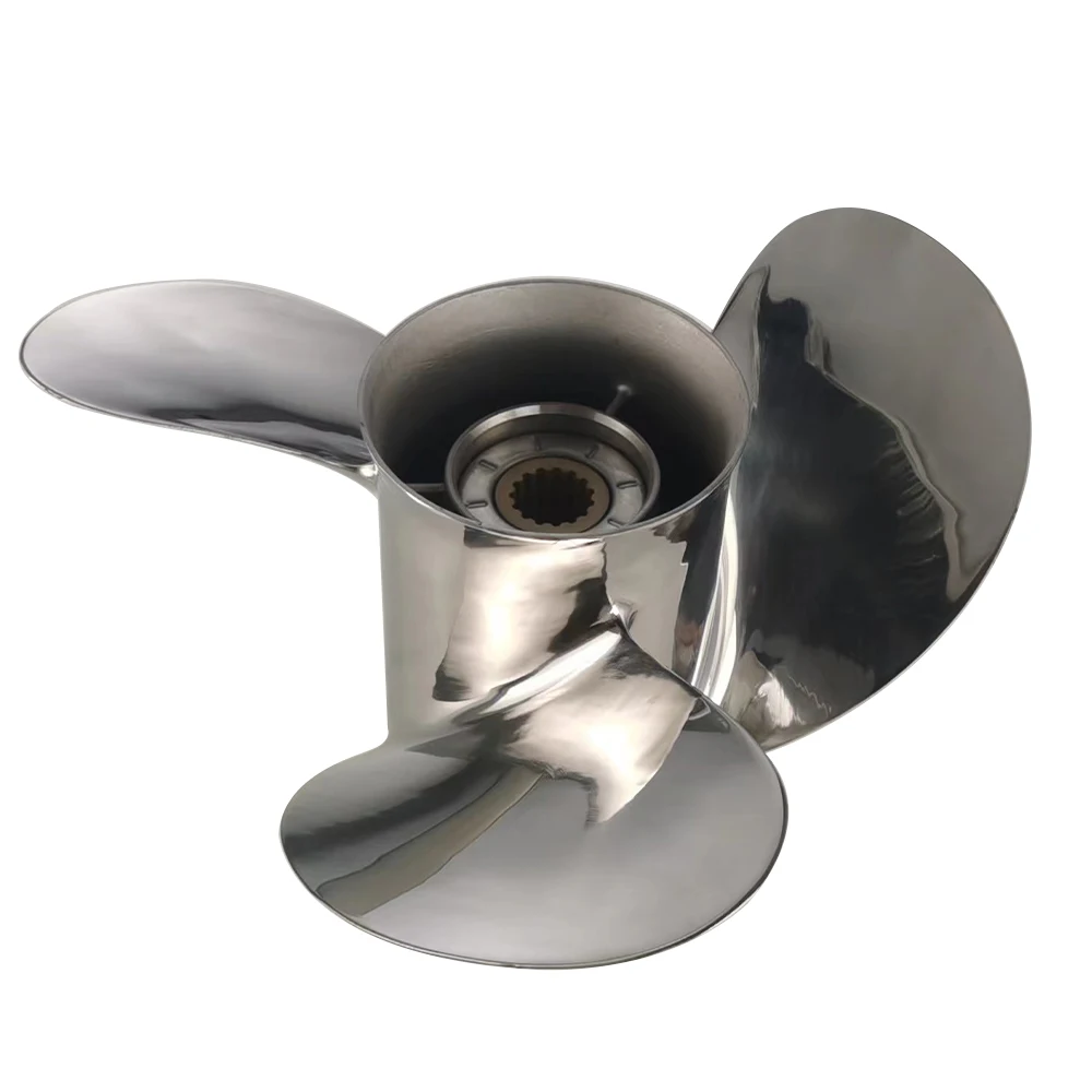 13 1/4*17 D*P 50~130 Horsepower Stainless Steel 3 Blade Boat Marine Propeller For Yama Outboard Engine