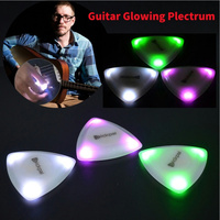 Guitar Touch Luminous Pick LED Glowing Guitar Pick Musical Stringed Instrument Glowing Plectrum for Bass Electric Guitarists