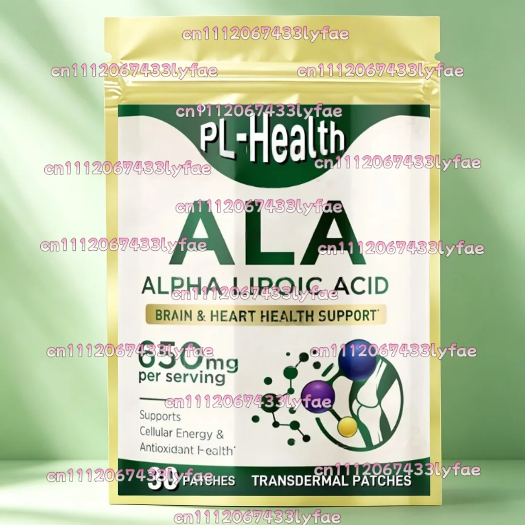 30 Patches Alpha Lipoic Acid Transdermal Patches Supports Cellular Energy & Antioxidant Health, Extra Strength