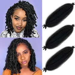 Włosy plecione sprężyste włosy typu Afro Twist perwerky Twist do splatania wiosennych włosów treska z kręconymi włosami dla czarnych Wome