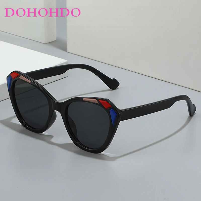 

DOHOHDO Fashion Cat Eye Sunglasses Men Women New Luxury Brand Designer Retro Polygon Sun Glasses For Female Travel Shades UV400