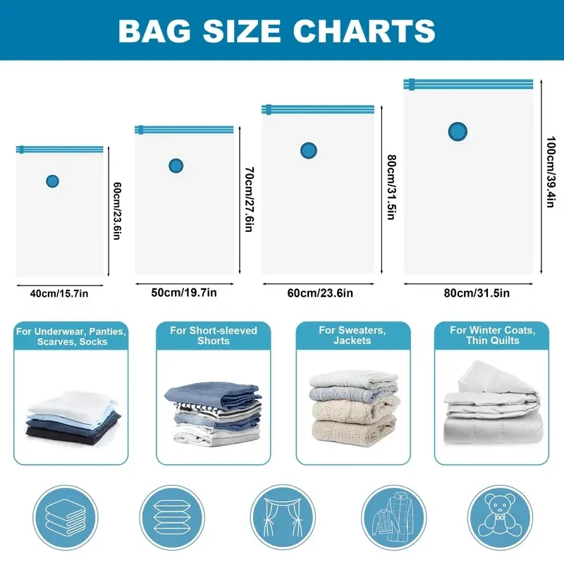 Vacuum Storage Bag Portable Clothes Storage Bag, perfect for bedding, clothing and ideal homewares for storing essentials