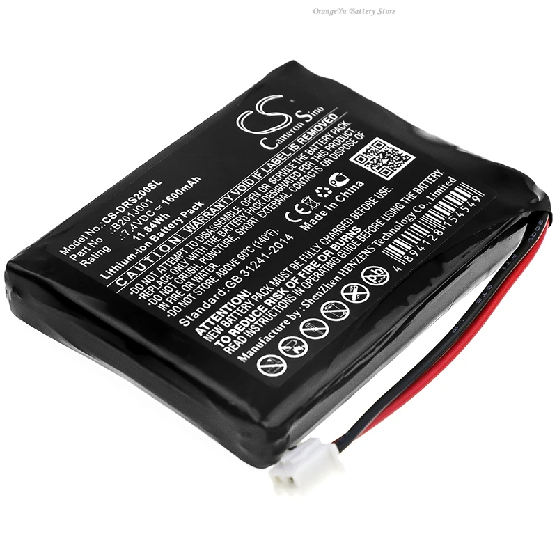

Cameron Sino 7.4V 1600mAh Battery B201J001 for Deviser DS2000, DS2000A, DS2000B, DS2000C +TOOL