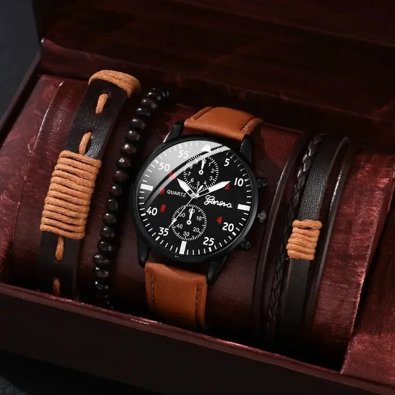 

Men Watches Set Luxury Fashion Design Leather Watch Quartz Men Watch Clock Gift Montre Homme Relogio Masculino Pagani No Box