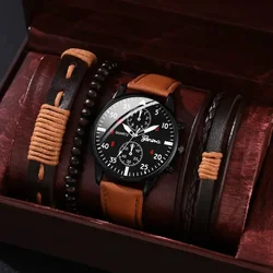 Men Watches Set Luxury Fashion Design Leather Watch Quartz Men Watch Clock Gift Montre Homme Relogio Masculino Pagani No Box