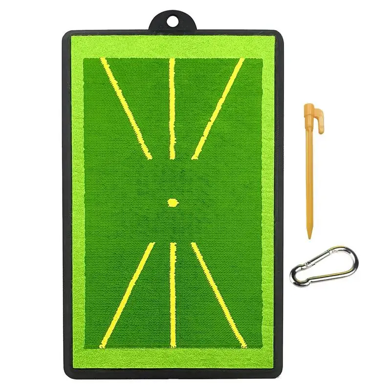 

Golf Hitting Mat Path Feedback Rubber Backing Golf Hitting Mat Heavy Duty Rubber Base Replaceable Golf Swing Mat With Swing Path