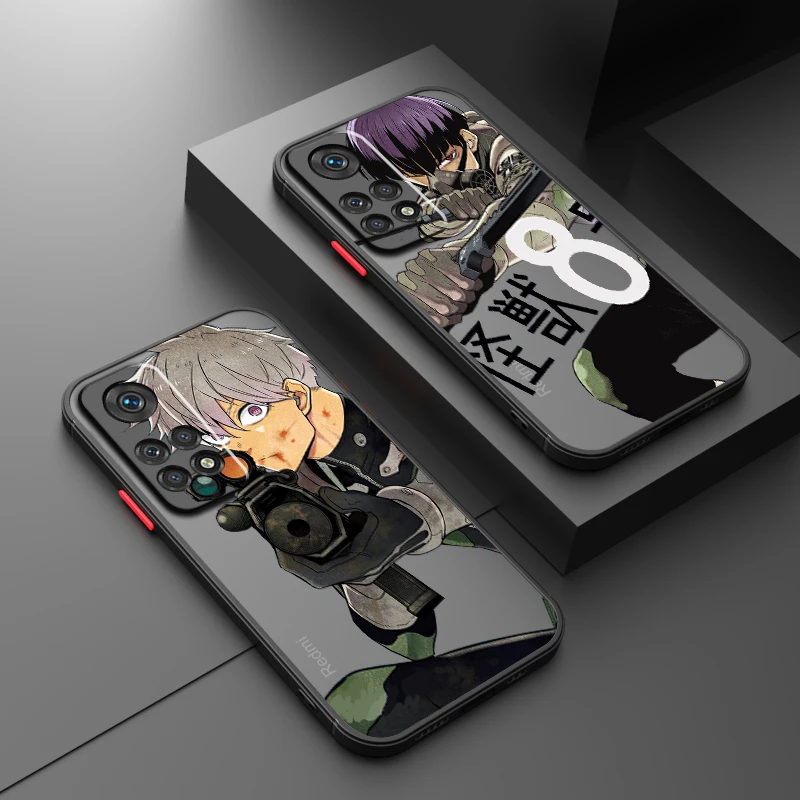 K-Kaiju No 8 Anime Art Frosted Translucent For Redmi Note 13 12 12S 12T 11 11T 11E 10 10S 9 Pro Plus 5G Funda Phone Case