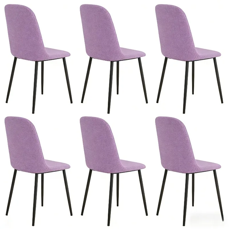 

Corn Grain Elastic Spandex 4pcs Curved Stool Cover Non Slip Machine Washable Round Dining Chair Protector Chair Covers Set