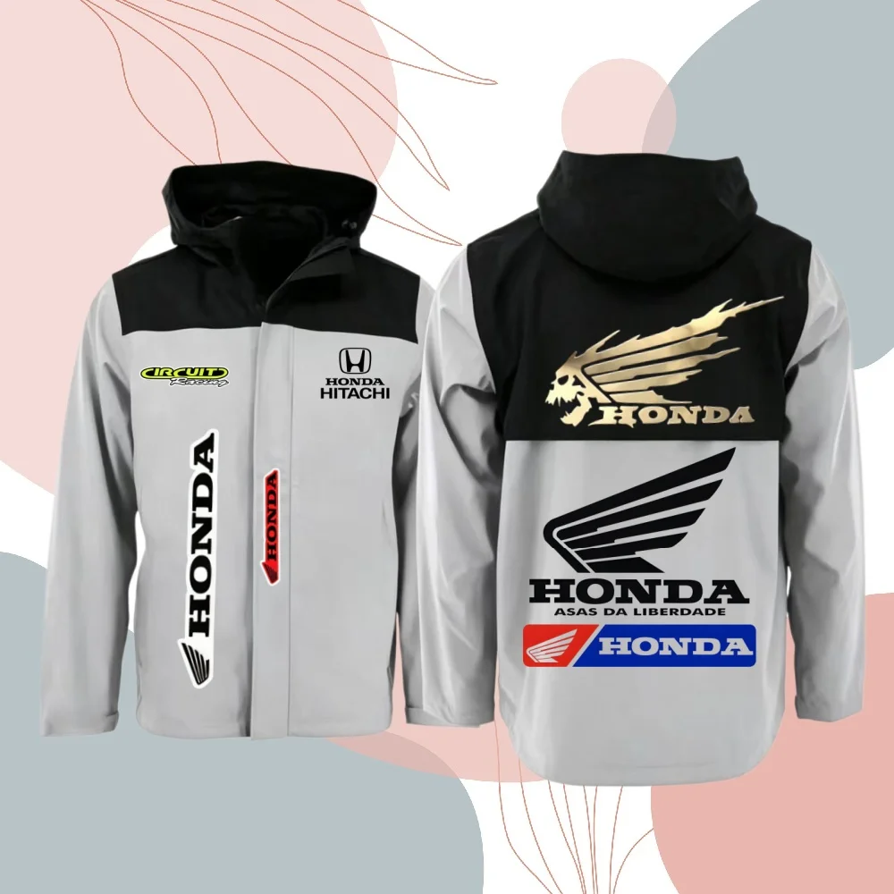 

2026 New Honda Team Racing Jacket Green Black Contrast Color Motorcycle Jacket Oversized Windbreaker for Outdoor Sports