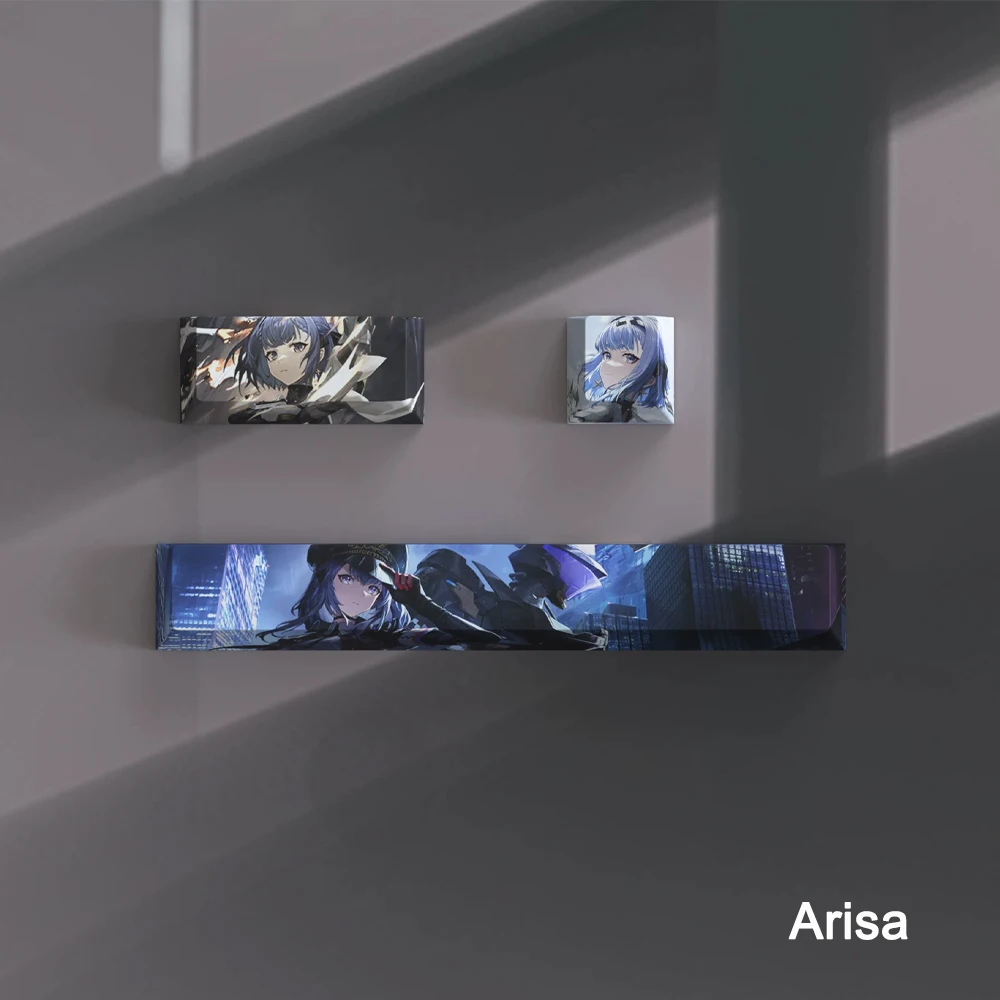 Punishing Gray Raven Anime Dye Sublimation PBT Mechanical Keyboard Keycap Set Cherry Profile with 6.25U Spacebar for Geared towa