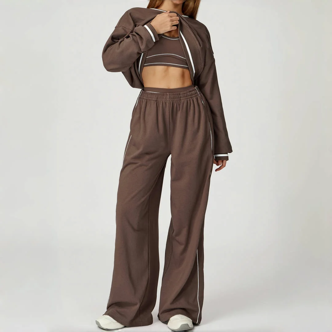 

Yoga Set Casual Sweatshirt Versatile Sports Shorts Set for Women Winter Outdoor Fashion Sports Workout Gym Sportswear