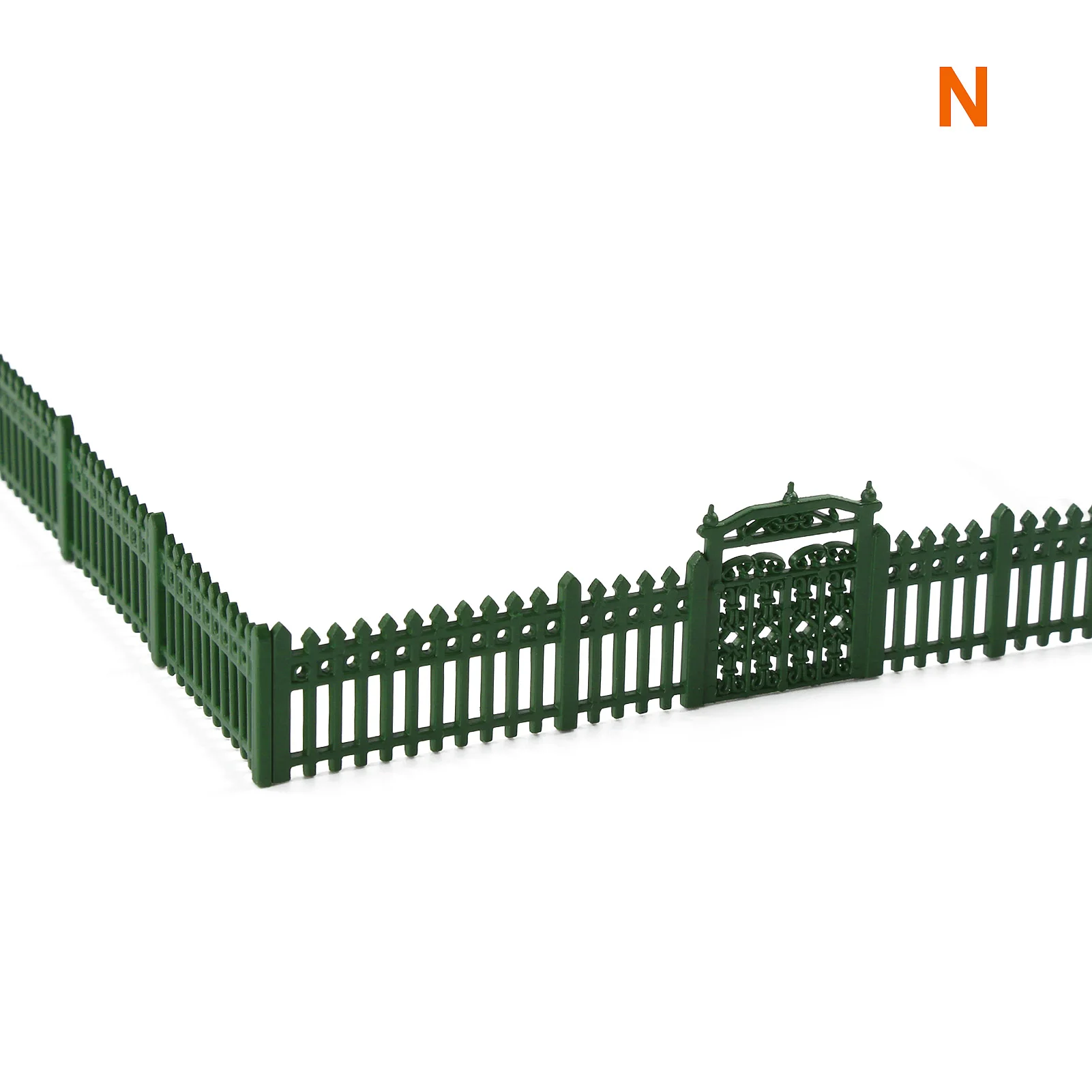 Eevemodel N Scale Fences with Gates Building Wall for Model Trains Diorama Scene LGNAD7Lv