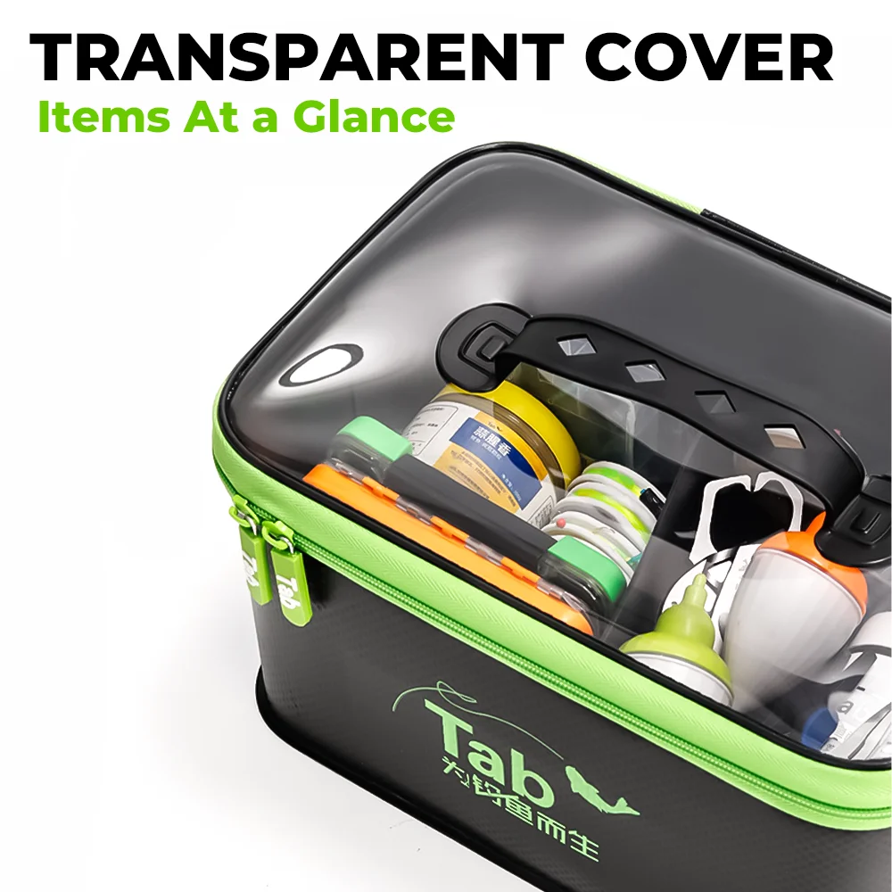 ZUKIBO Tragbare EVA-Angelbox Wasserdichter Angelzubehör-Organizer Große Kapazität Tackle-Aufbewahrungskoffer Handtasche für Angelausrüstung – Detail 5