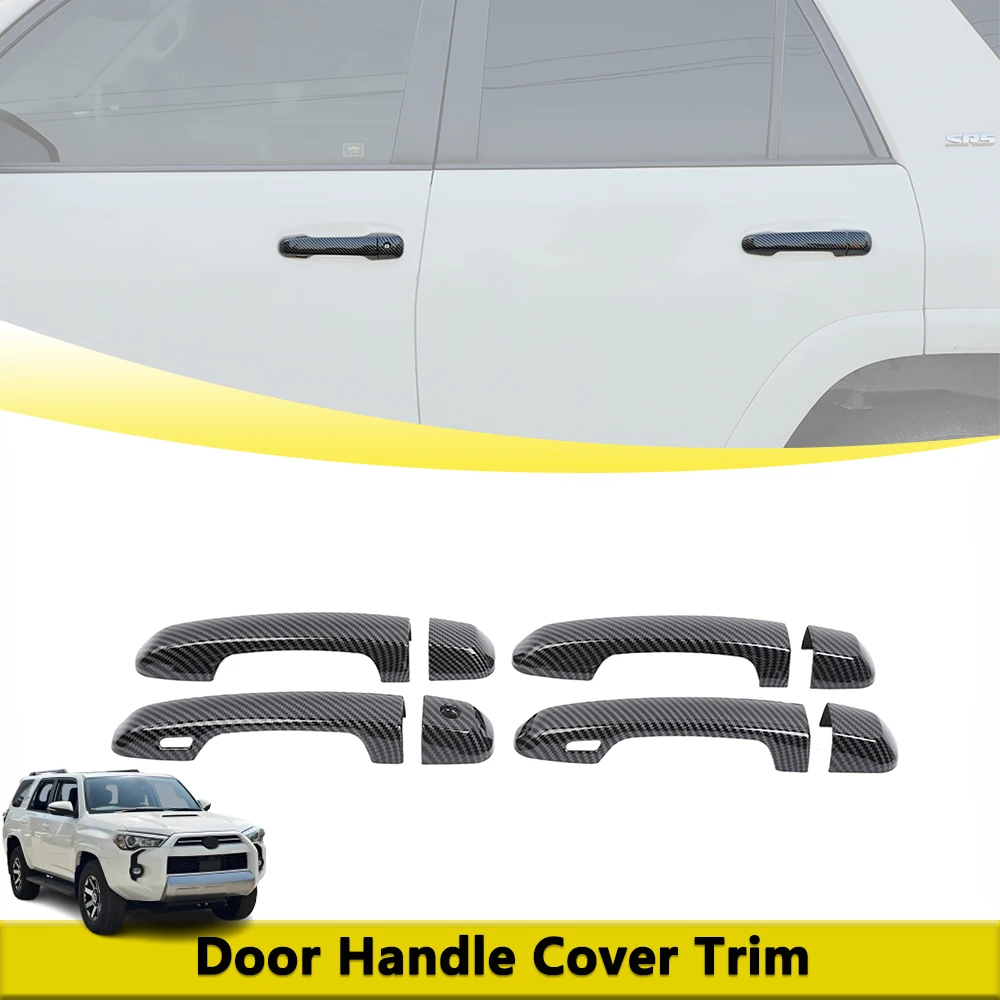 

Car Door Handle Decoration Cover Trim Reserved Lock Hole for 4Runner 2010-2024 Grab Handle Protector Shell Exterior Accessories