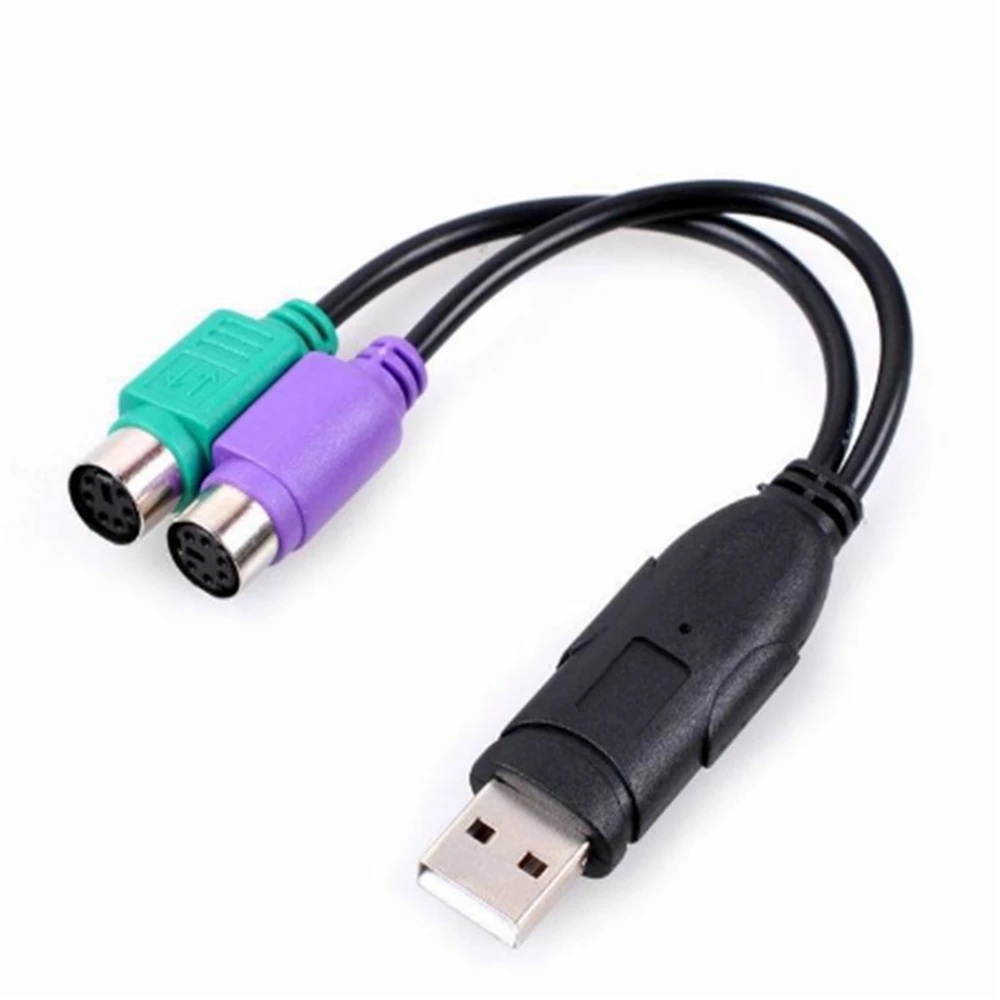 

USB Male to 6Pin PS2 for PS/2 Female Extension Cable Y Splitter Adapter Connector for Keyboard Mouse Scanner