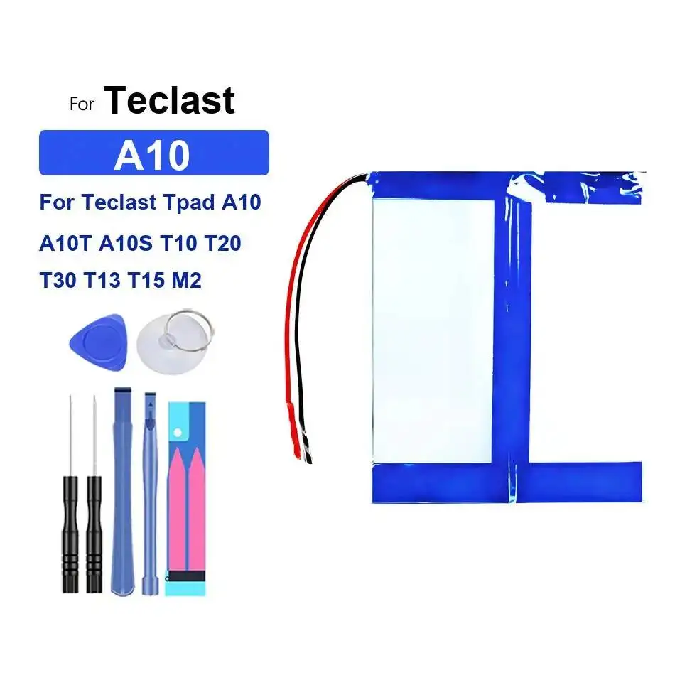Для Teclast Tpad A10 A10T A10S T10 T20 T30 T13 T15 M2 Надежный источник питания Долговечный аккумулятор для ноутбука 8500 мАч