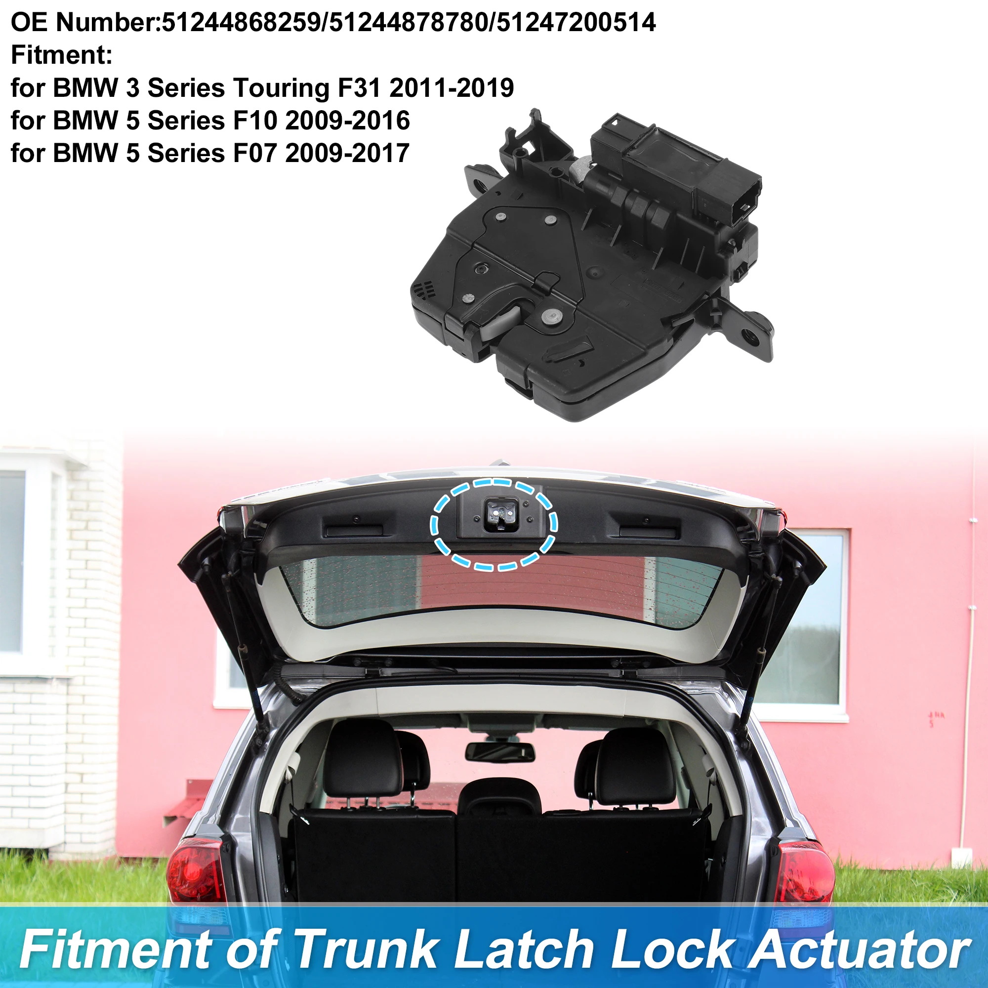 

UXCELL Rear Trunk Latch Lock Actuator for BMW 3 Series Touring F31 2011-2019