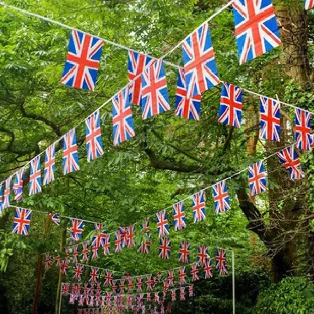 24pcs British Flag UK bunting 14X21cm/ 20x30cm Pennant String Banner Buntings Festival Party Holiday