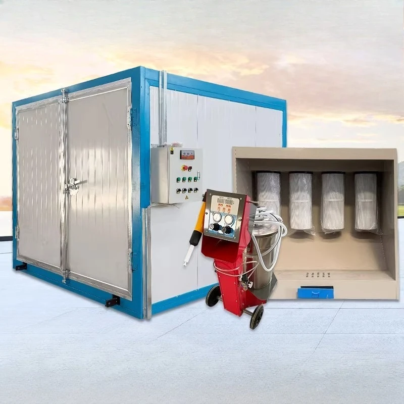 FOB High Temperature Paint Booth Powder Coating Equipment Complete Set of Electrostatic Spraying Powder Curing Oven Drying - Image 3